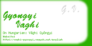gyongyi vaghi business card