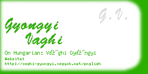 gyongyi vaghi business card